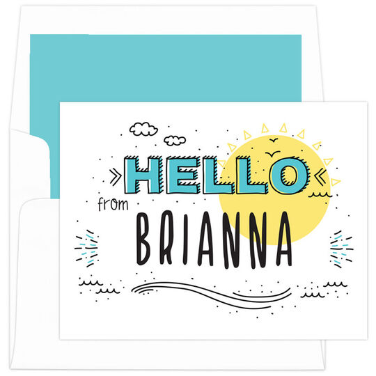 Hello Sunshine Folded Note Cards